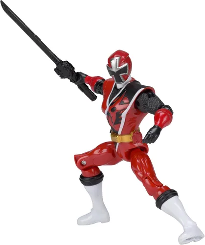 Vista 4 de Figura de héroe de acción Ranger Power Rangers Ninja Steel de 5 pulgadas, Rojo (Red Ranger)