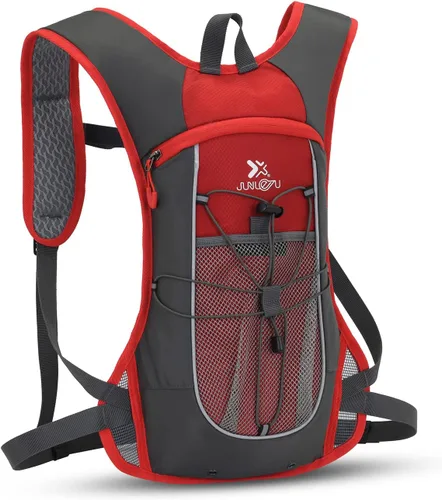 Vista 12 de Clape Mochila de hidratación para correr, ciclismo con vejiga de hidratación de 2 litros, mochila de agua ligera y portátil, mochila transpirable