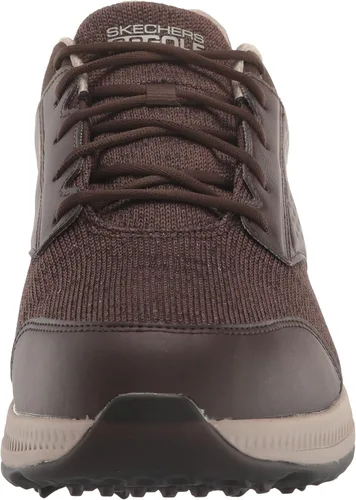 Vista 2 de Skechers Tenis de golf Elite 5 Range de ajuste relajado impermeables sin pinchos para hombre, Marrón, 8