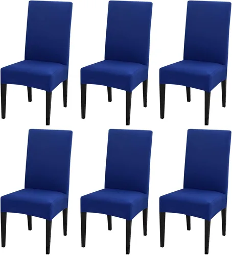 Vista 27 de Dimatic Paquete de 2 fundas elásticas de licra para sillas de comedor, extraíbles y lavables, fundas protectoras para sillas de comedor, cocina