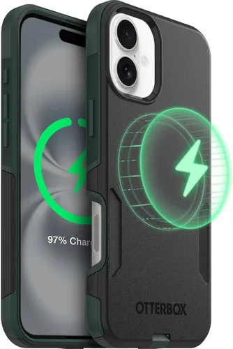 Vista 31 de OtterBox Funda para iPhone 16 Commuter Series - Jeans azul bebé, funda delgada y protectora para iPhone, de doble capa, absorción de impactos