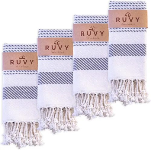 Vista 21 de Ruvy Home Basics - Juego de 2 toallas de mano turcas para baño, 18 x 40 pulgadas, algodón y baño decorativo, toallas de cocina, paños de cocina, té