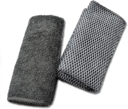 Vista 8 de Top-spring Paño de limpieza de microfibra, 12 x 12 pulgadas, paños de cocina ultra absorbentes, trapos secos para platos, paños de lavado con lado
