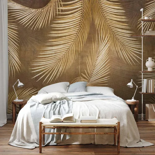 Vista 5 de artgeist Mural de pared Hojas tropicales de 79 x 55 pulgadas, papel tapiz no tejido, decoración de pared, impresión fotográfica, diseño de imagen
