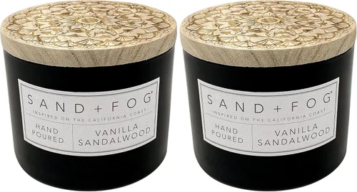 Vista 65 de Sand + Fog Vela perfumada - Chai – Aromas adicionales y tamaños – Mecha 100% de algodón sin plomo - Velas de lujo en frasco para refrescar el aire