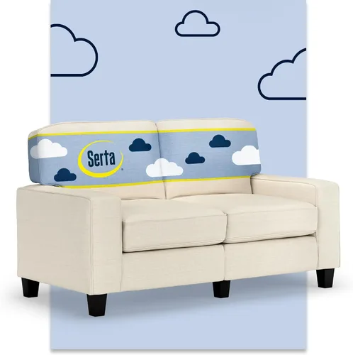 Vista 55 de Serta Palisades Sofás Tapizados para Sala, Sofá de Diseño Moderno, Tela, Beige