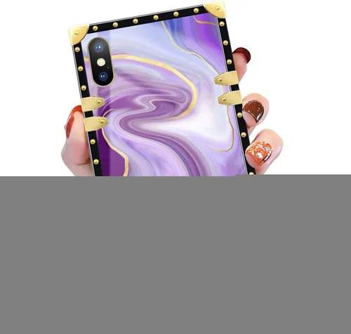 Vista 20 de Funda compatible con iPhone X/Xs, TPU suave de lujo y parte trasera de policarbonato duro para niñas y mujeres, funda protectora a prueba de golpes
