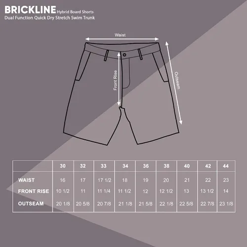 Vista 6 de Brickline - Pantalones cortos híbridos para hombre, traje de baño de material elástico y de secado rápido