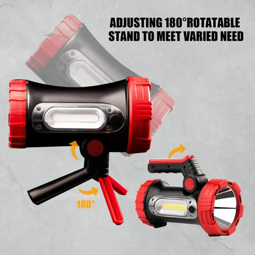 Vista 5 de Anhay Linterna LED recargable para campamento, linterna regulable con gancho, foco impermeable para emergencias de huracanes, al aire libre