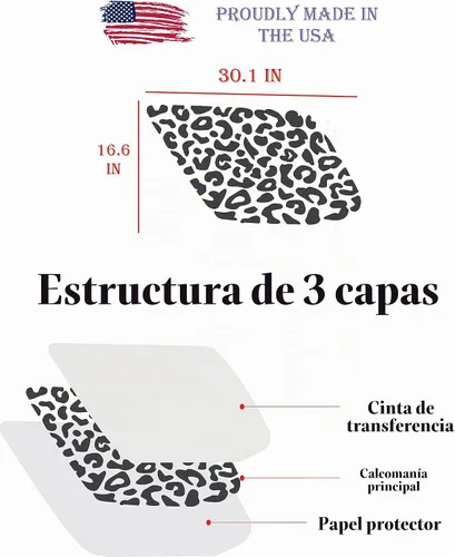 Vista 4 de Compatible con Toyota 4Runner 2010-2024 Calcomanías precortadas con estampado de leopardo y guepardo ambos lados Fabricado con orgullo
