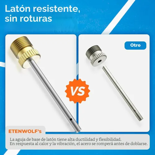 Vista 2 de ETENWOLF Paquete de 12 agujas de bomba de bola de latón, agujas resistentes