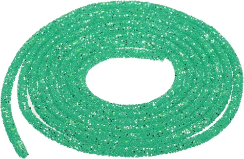 Vista 7 de MECCANIXITY Cuerda de lentejuelas con purpurina de 2.5 yardas, 6mm, 0.24 pulgadas, cuerda de tubo de lentejuelas con diamantes de imitación