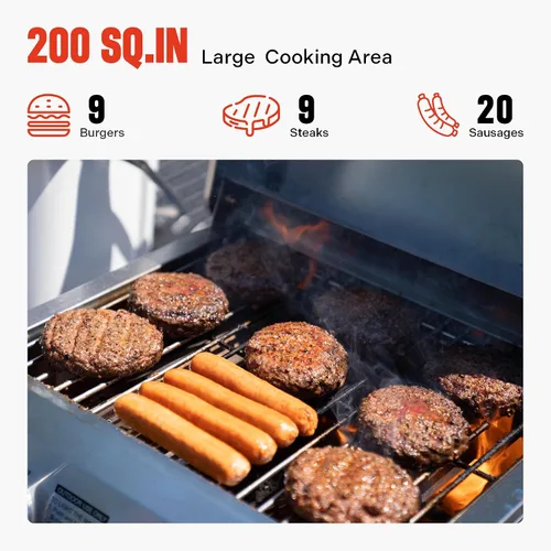 Vista 8 de Monument Grills Parrilla de gas propano de mesa para acampar al aire libre portátil cocinar con cerraduras de viaje, tapa alta de acero inoxidable