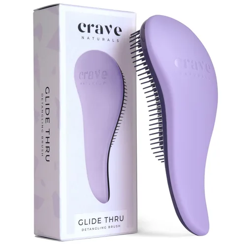 Vista 19 de Crave Naturals, Cepillo Desenredarte Deslizante para Resultados Definitivos, Niños y Adultos, Uso como Peine o Cepillo para Cabello, Color Negro