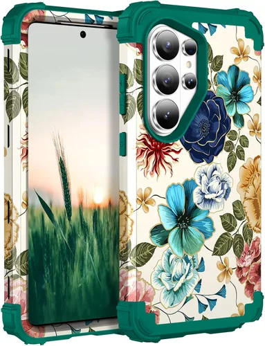 Vista 50 de Hocase Funda para Galaxy S20 FE 5G, Protección resistente a prueba de golpes, goma de silicona suave + parachoques de plástico duro, funda