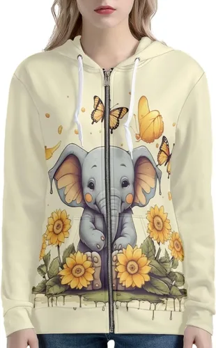 Vista 3 de Showudesigns Chaquetas de moda con cremallera para mujer, sudaderas y sudaderas de moda XS-5XL