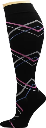 Vista 4 de Dr. Motion 4 pares de calcetines de compresión de pantorrilla ancha para mujer, talla grande, soporte graduado