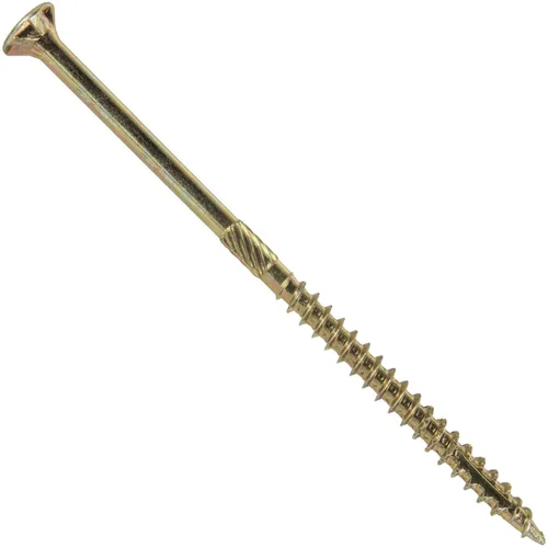 Vista 206 de 8 x 1 revestimiento exterior recubierto de bronce, tornillo de madera multiusos compatible con ACQ, cabeza plana Torx/Star Drive de 1 libra, 288