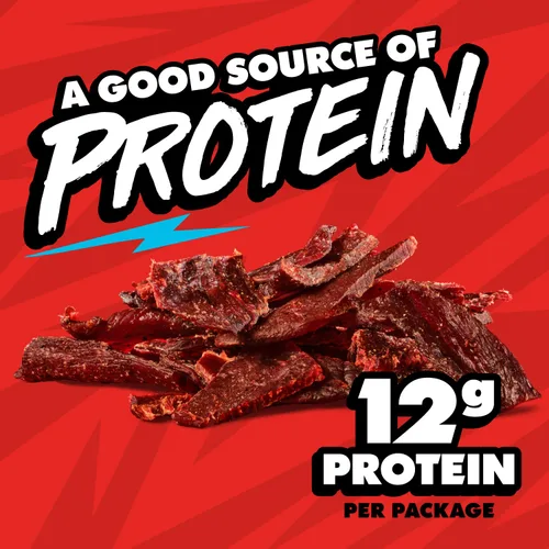 Vista 5 de Jack Link's - Carne vacuna seca, jalapeño, aperitivo picante, 12 g de proteína, 100 calorías, 100% carne vacuna, 94% libre de grasa, sin GMS**