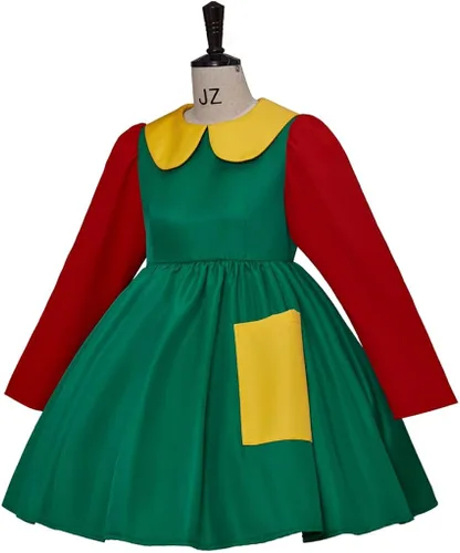 Vista 2 de Disfraz de La Chilindrina para mujer vestido de chilindrina para Halloween Navidad