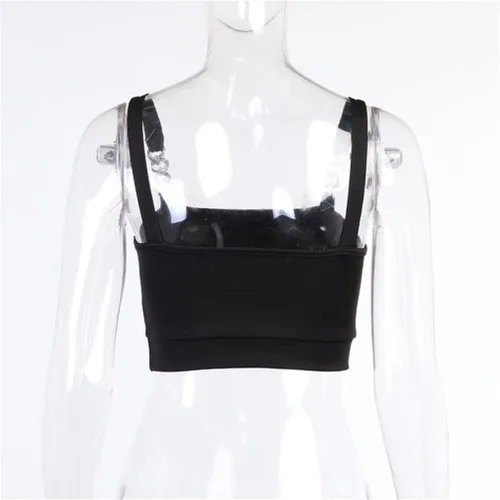 Vista 11 de Camisetas sin mangas góticas para mujer, camisola gótica Y2k