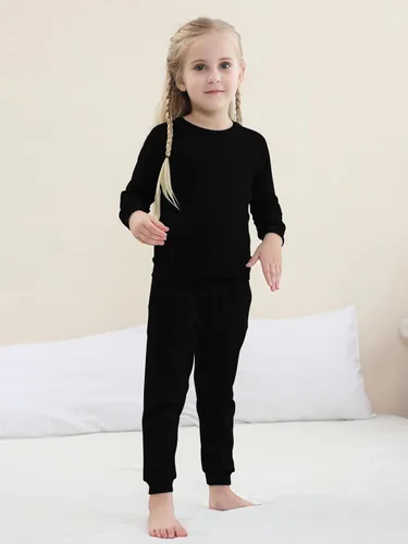 Vista 5 de GUISBY Conjunto de pijama para niños y niñas, sudadera de ajuste cómodo para uso diario de 2 piezas