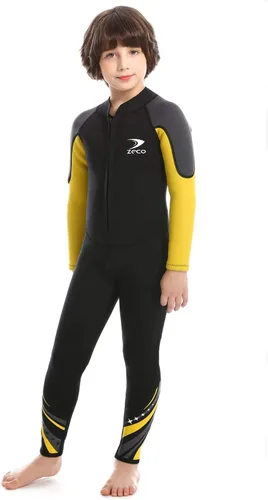 Vista 2 de ZCCO - Traje de neopreno para niños, traje de baño de 2.5 mm para adolescentes, traje de baño de cuerpo completo para niños y niñas, traje de baño