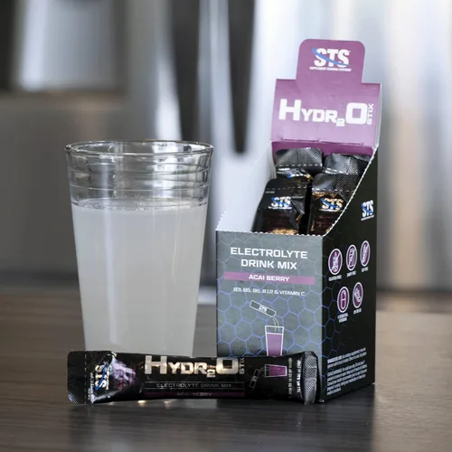 Vista 6 de STS Hydro Stix - Paquetes de polvo de hidratación Acai Berry Reemplazo de electrolitos de una sola porción fácil de abrir – 10 unidades (0.62 onzas)