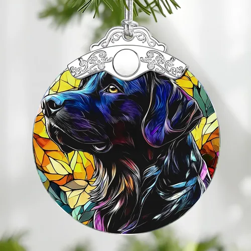 Vista 19 de Adorno de Vidrio Manchado de Puesta de Sol en la Playa, Adorno Navideño – Decoración de Árbol de Navidad, Decoración Festiva, Relleno de Calceti