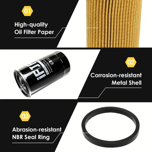 Vista 4 de iFJF 122-0836 Filtro de aceite de repuesto para RV QG 5500/7000 Serie HGJAA HGJAB HGJAC de giro que reemplaza 01220836 B7238 PH2875 PH10027 OE