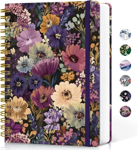 Vista 39 de Cuaderno rayado en espiral para el trabajo, 300 páginas gruesas B5 (7.1 x 10 pulgadas), diario a rayas universitarias para mujeres y escritura