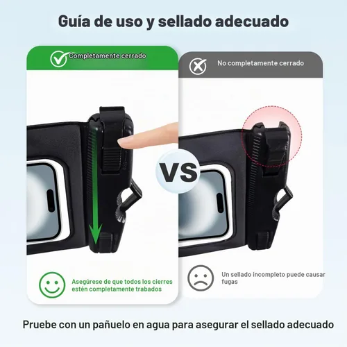 Vista 8 de HEYSONG Bolsa grande impermeable para teléfono, paquete de 2