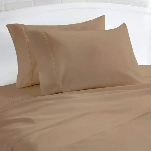 Vista 10 de Juego de 2 fundas de almohada de 1000 hilos 100% algodón egipcio, 100% algodón de fibra larga, transpirable, suave tejido satinado, fundas de Gris