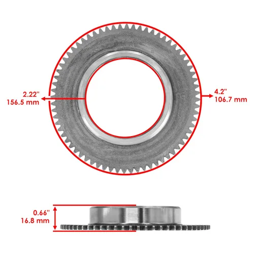Vista 3 de Caltric Embrague de arranque con engranaje compatible con Polaris Scrambler Sportsman Predator 90 2001-2006 0450176