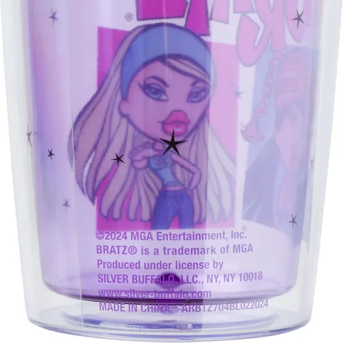 Vista 5 de Silver Buffalo Bratz Cloe, vaso con tapa de cierre deslizante, 20 onzas