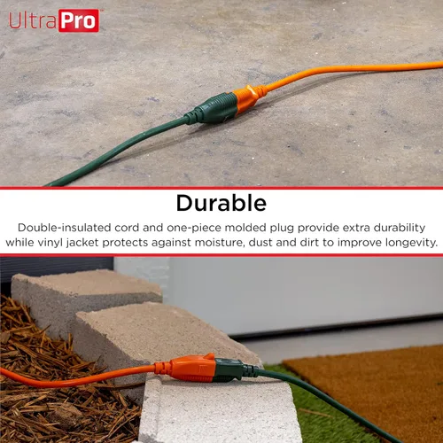 Vista 4 de UltraPro Outdoor Extension Cord, Heavy Duty 3 Prong Extension Cord, 15 Ft (Pack of 12)