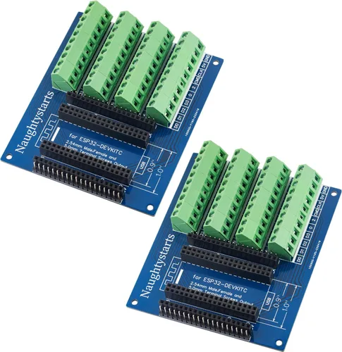 Vista 8 de para ESP32 Placa de ruptura 30 pines GPIO 1 en 3 Placa de expansión Bloques de terminal de 3.81mm 0.15" para módulo ESP32 ESP-WROOM-32 ESP32-DevKitC