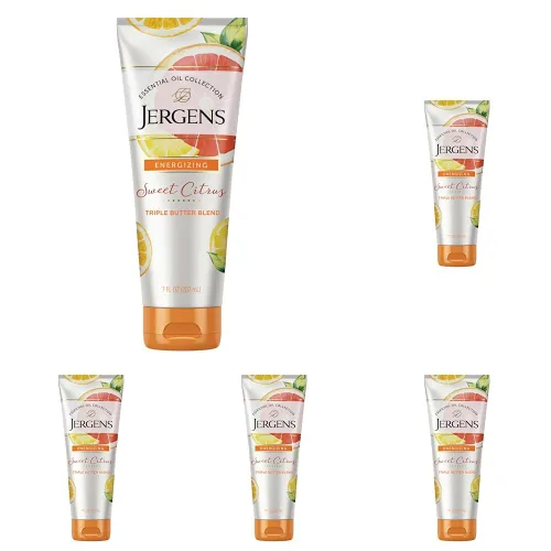 Vista 14 de Jergens Manteca Corporal de Lavanda Loción para Manos y Cuerpo, Crema Hidratante para Mujeres, con Aceites Esenciales para una Hidratación