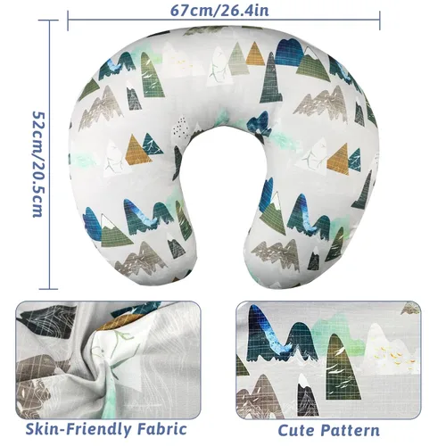 Vista 6 de TANOFAR Funda de almohada de lactancia, 1 paquete, funda elástica extraíble para almohadas de lactancia, ultra suave, se adapta perfectamente a