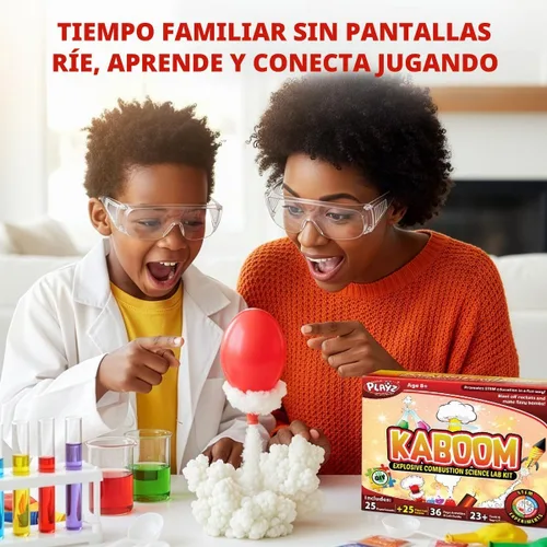Vista 7 de Playz Kaboom! Kit de más de 50 experimentos científicos explosivos para niños de 8 a 12 años con 25 experimentos de fichas de Playz Lab - Set