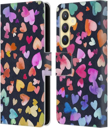 Vista 97 de Head Case Designs Officially Licensed Ninola Brushstrokes Multi Colorful Leather Wallet Case Compatible with Samsung Galaxy A07 4G