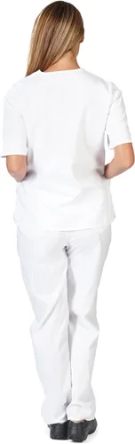 Vista 2 de Natural Uniforms - Juego de pantalones y camisa, uniforme médico unisex