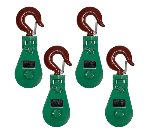 Vista 16 de Mytee Products Bloque de arrebate con gancho WLL 2 Toneladas Polea de 3"' + ' Cable de alambre de 3/8" Pulley para rescate con enrollamiento
