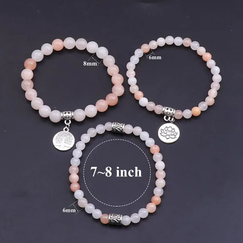 Vista 2 de UEUC 7 - Brazalete curativo de 7 chakras de hematita para mujer, juego de brazalete difusor con dije de flor de loto para yoga o reiki, brazalete