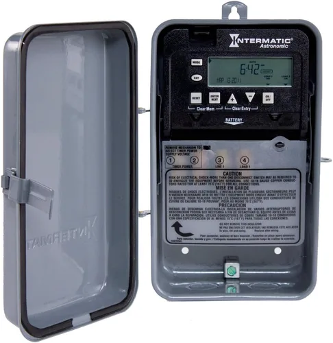 Vista 2 de Intermatic ET8015C 7-Day 30-amp SPST Electronic Astronomic Tiempo Switch, 120 – 277 vac, NEMA 1, ET8015C