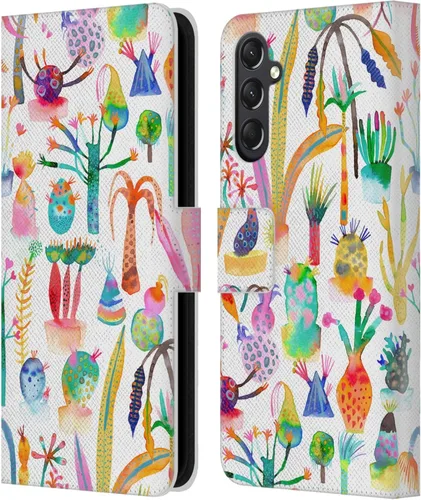 Vista 71 de Head Case Designs Officially Licensed Ninola Brushstrokes Black Summer Patterns Leather Wallet Case Compatible with Samsung Galaxy A07 4G