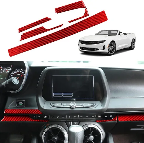 Vista 16 de Calcomanía de fibra de carbono para perilla de ventilación de aire acondicionado, cubierta interior para Chevrolet Camaro 2016 2017 2018 2019 2020