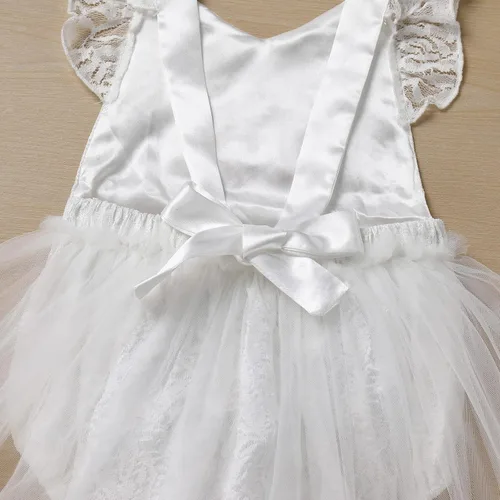 Vista 105 de Traje de bebé niña primer cumpleaños traje de encaje tul mameluco princesa tutú vestido de un año cumpleaños pastel Smash fotografía ropa