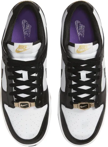 Vista 4 de Nike Mens Dunk Low Retro SE World Champ WhtBlk-Metallic Gold DR9511 100