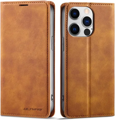 Vista 57 de QLTYPRI Funda tipo cartera para iPhone Air, 3 tarjeteros, color negro Funda de piel sintética de alta calidad, cierre magnético, soporte